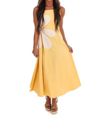 Very J - Women's Wildflower Wishes Floral Cut Out Midi Dress