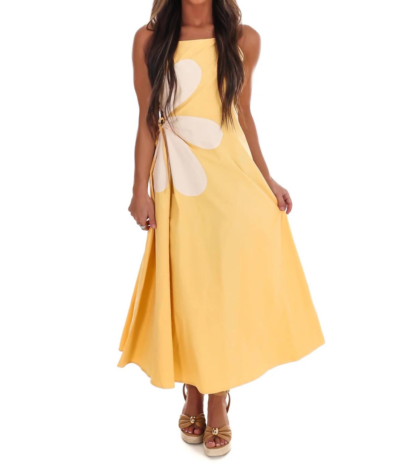 Very J - Women's Wildflower Wishes Floral Cut Out Midi Dress