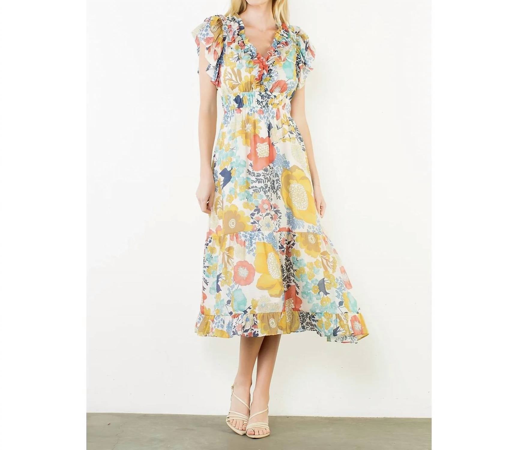 Thml - Flutter Sleeve Floral Dress