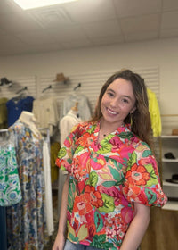 Thml - Puff Sleeve Flower Print Top