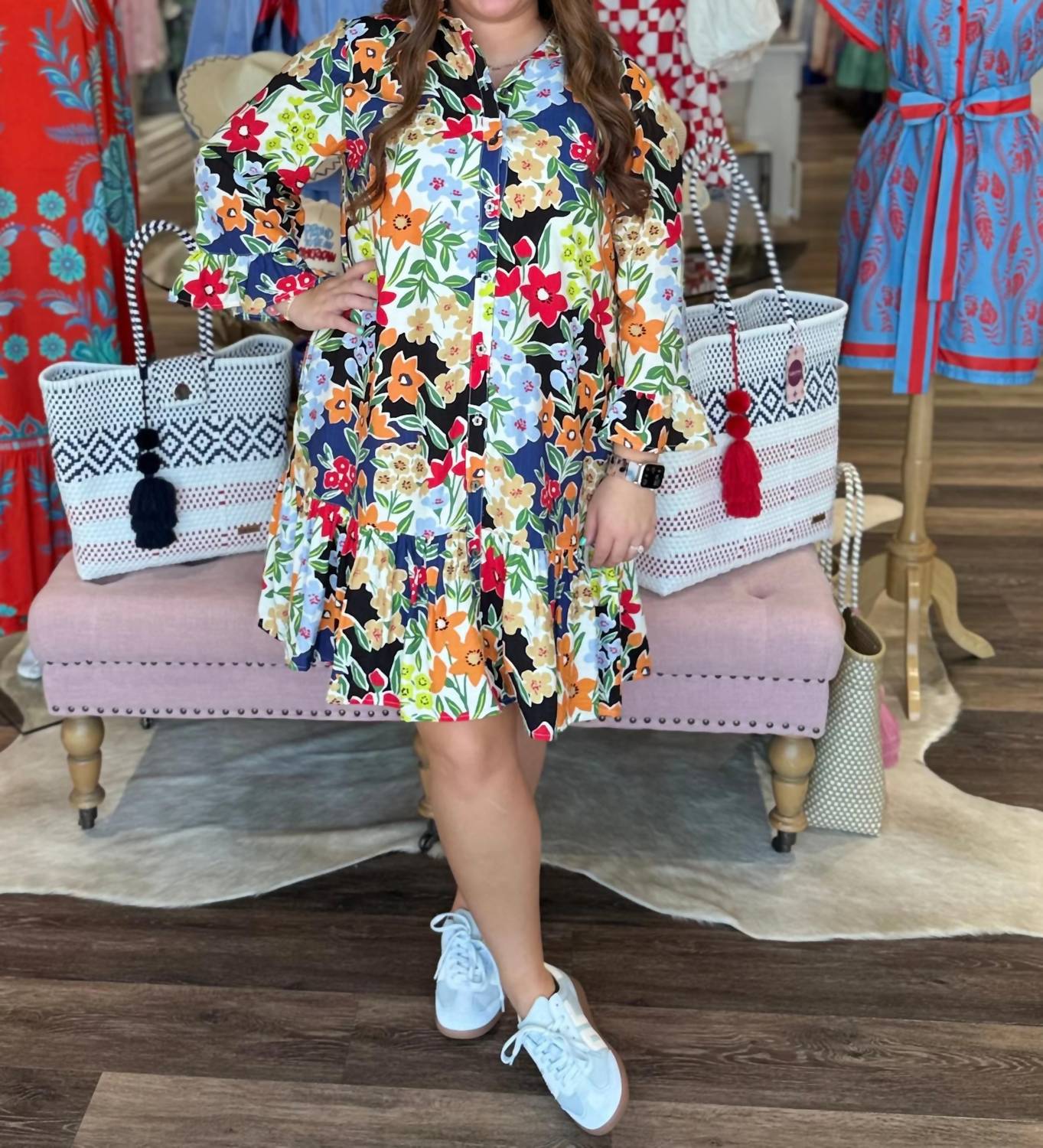 Uncle Frank - Wildflower Shirt Mini Dress