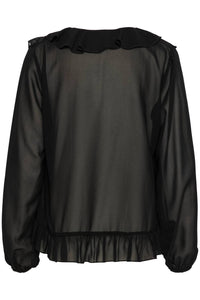 Kaffe - Kaninna V-neck Ruffles Chiffon Blouse