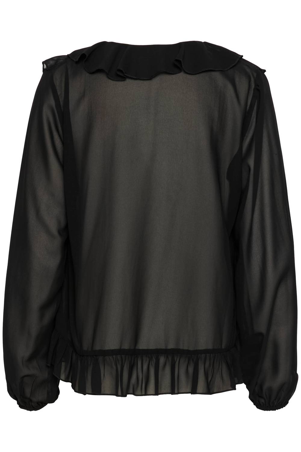 Kaffe - Kaninna V-neck Ruffles Chiffon Blouse