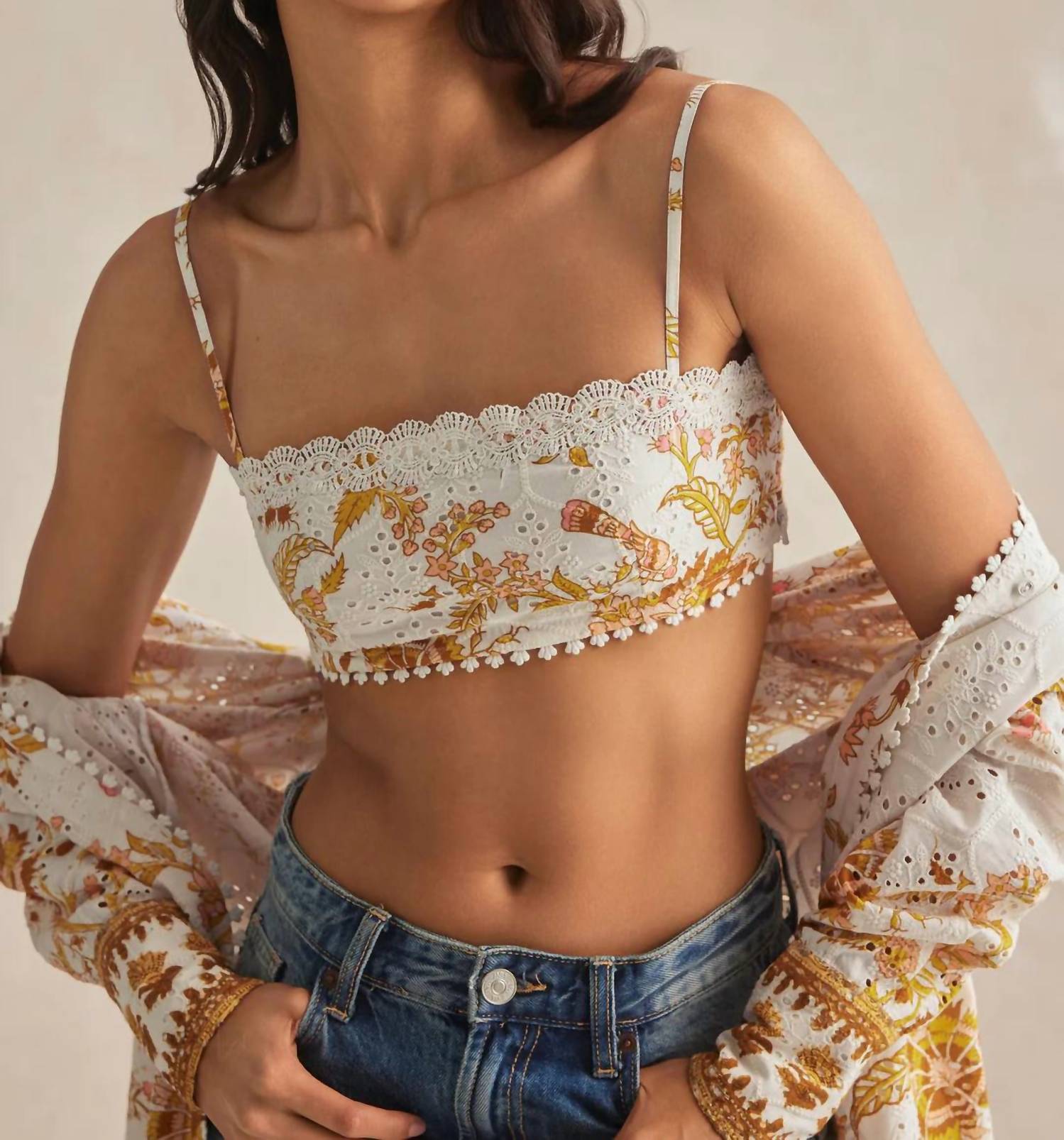Hemant & Nandita - Tora Bandeau Square Neck Top