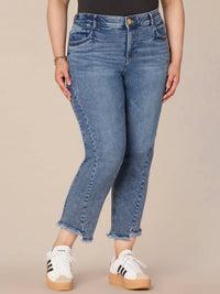 Democracy - Women's High Rise Spliced Ankle Straight Jeans