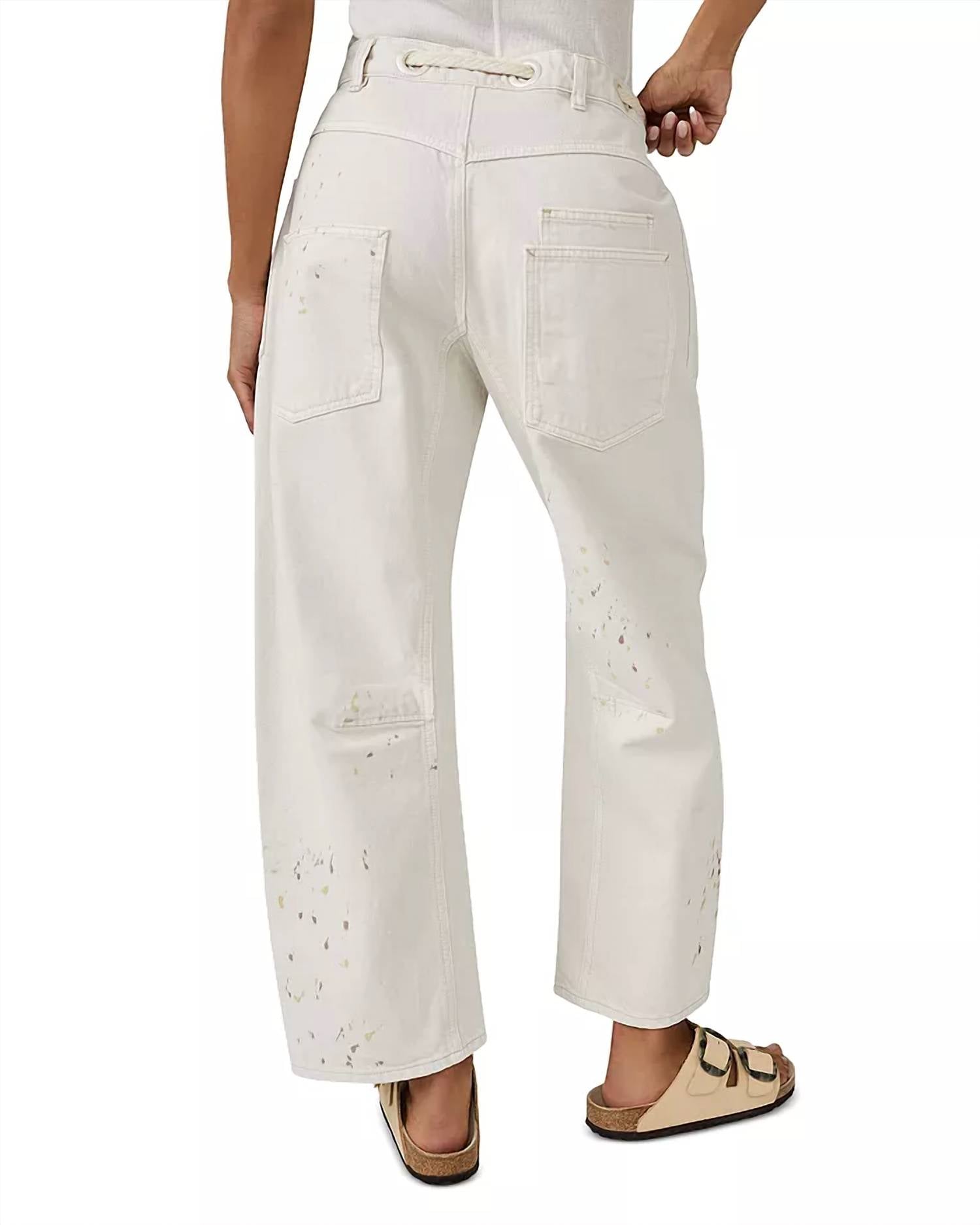 Free People - Moxie Low Slung Pull On Drawstring Barrel Jeans