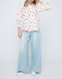 Renuar - Love Heart Woven Blouse