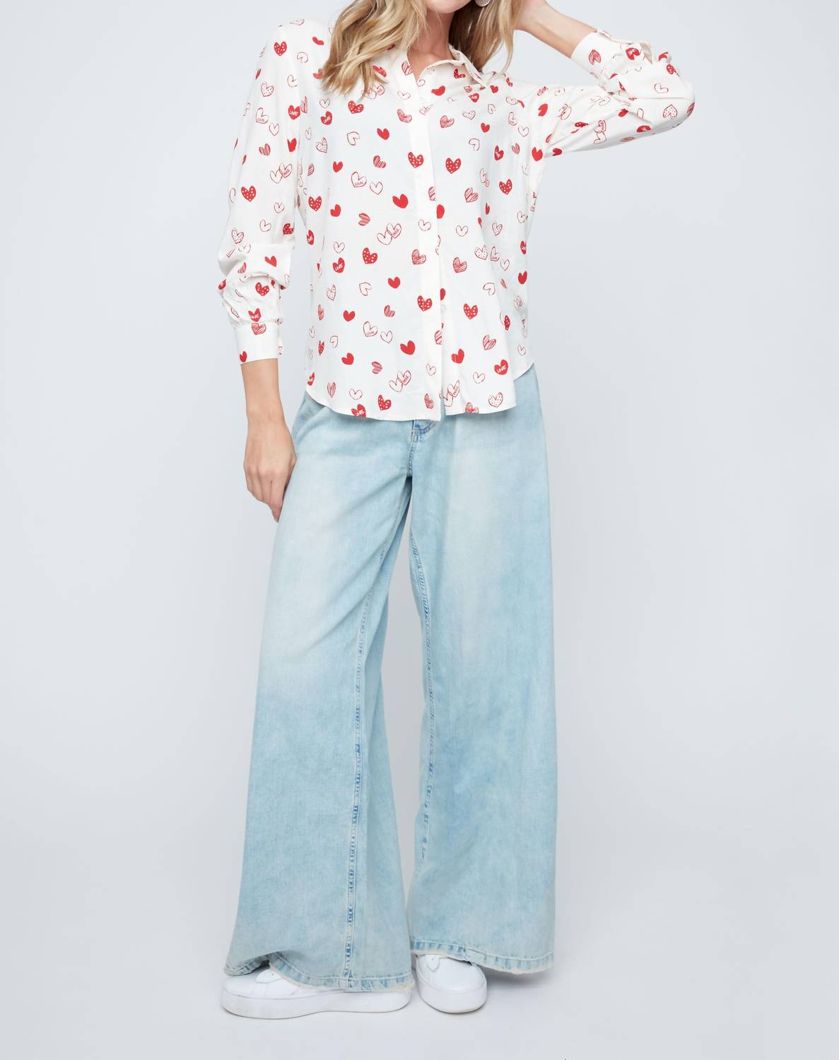 Renuar - Love Heart Woven Blouse