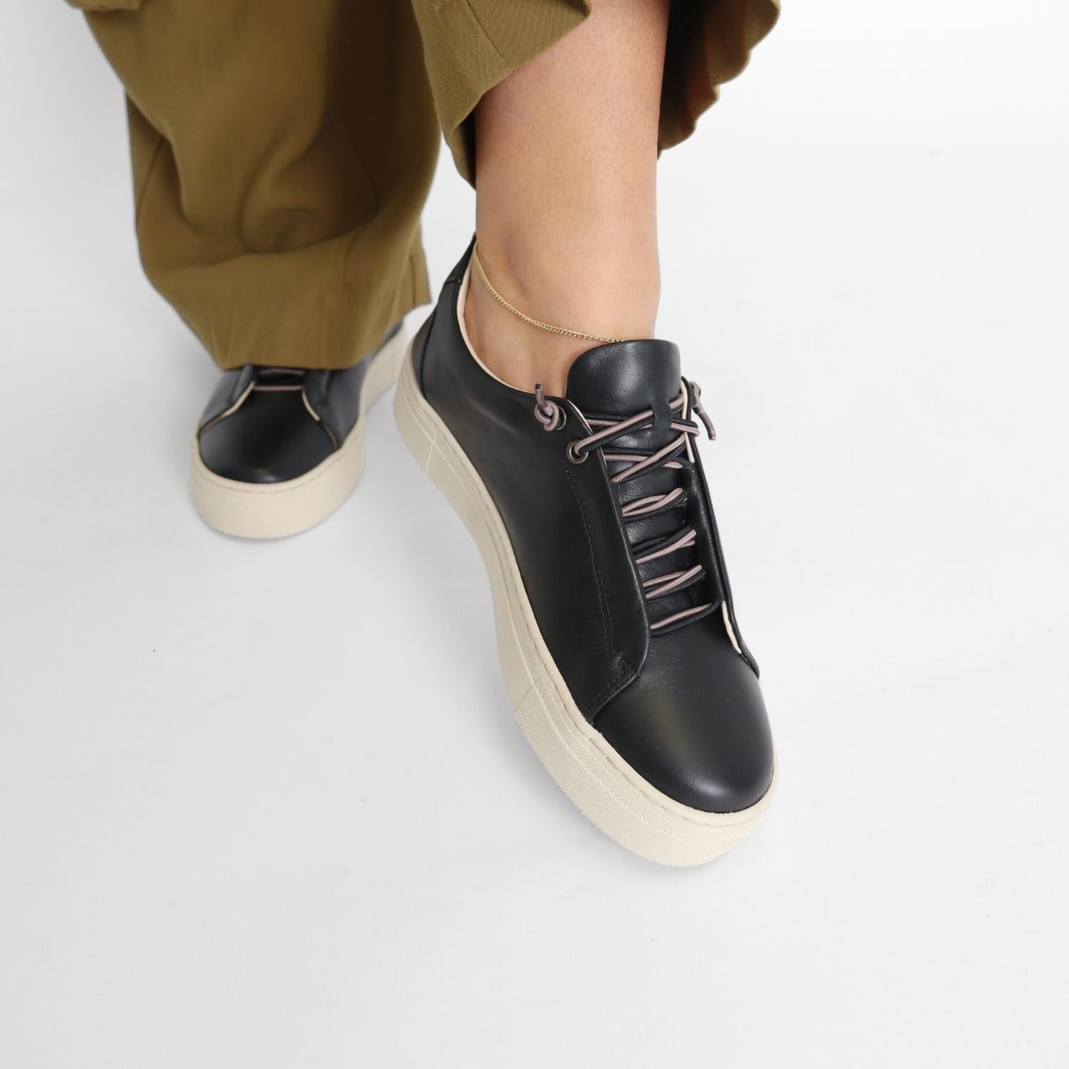Ateliers Women's Versa Leather Sneaker in black - women's sneaker - view 6