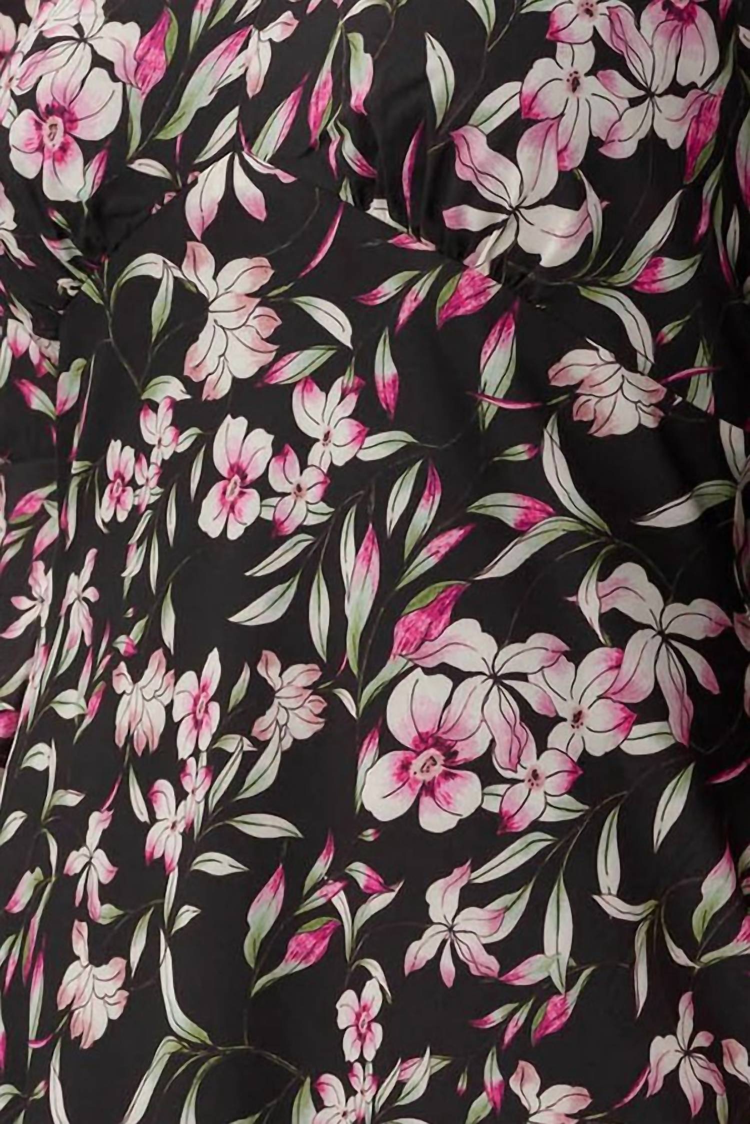 Adrianna Papell - V-neck 3/4 Bell Sleeves Chiffon Dress