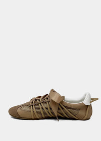 Shu Shop - Women's Bow Lace Retro Ballet Sneakers