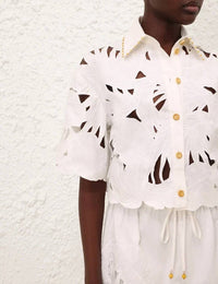 Zimmermann - Mahon Embroidered Crop Top