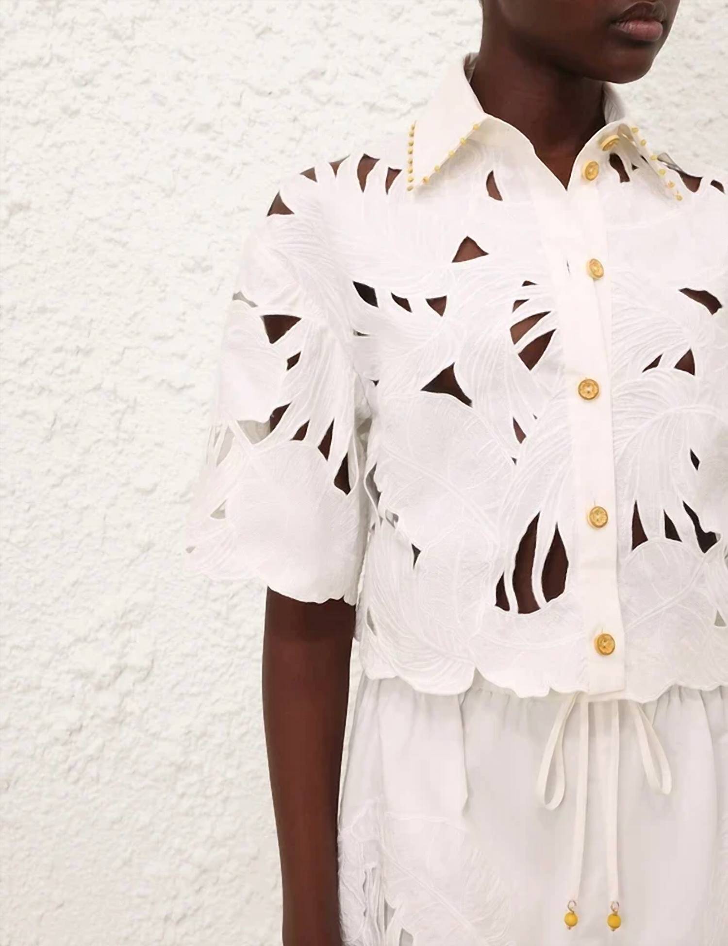Zimmermann - Mahon Embroidered Crop Top