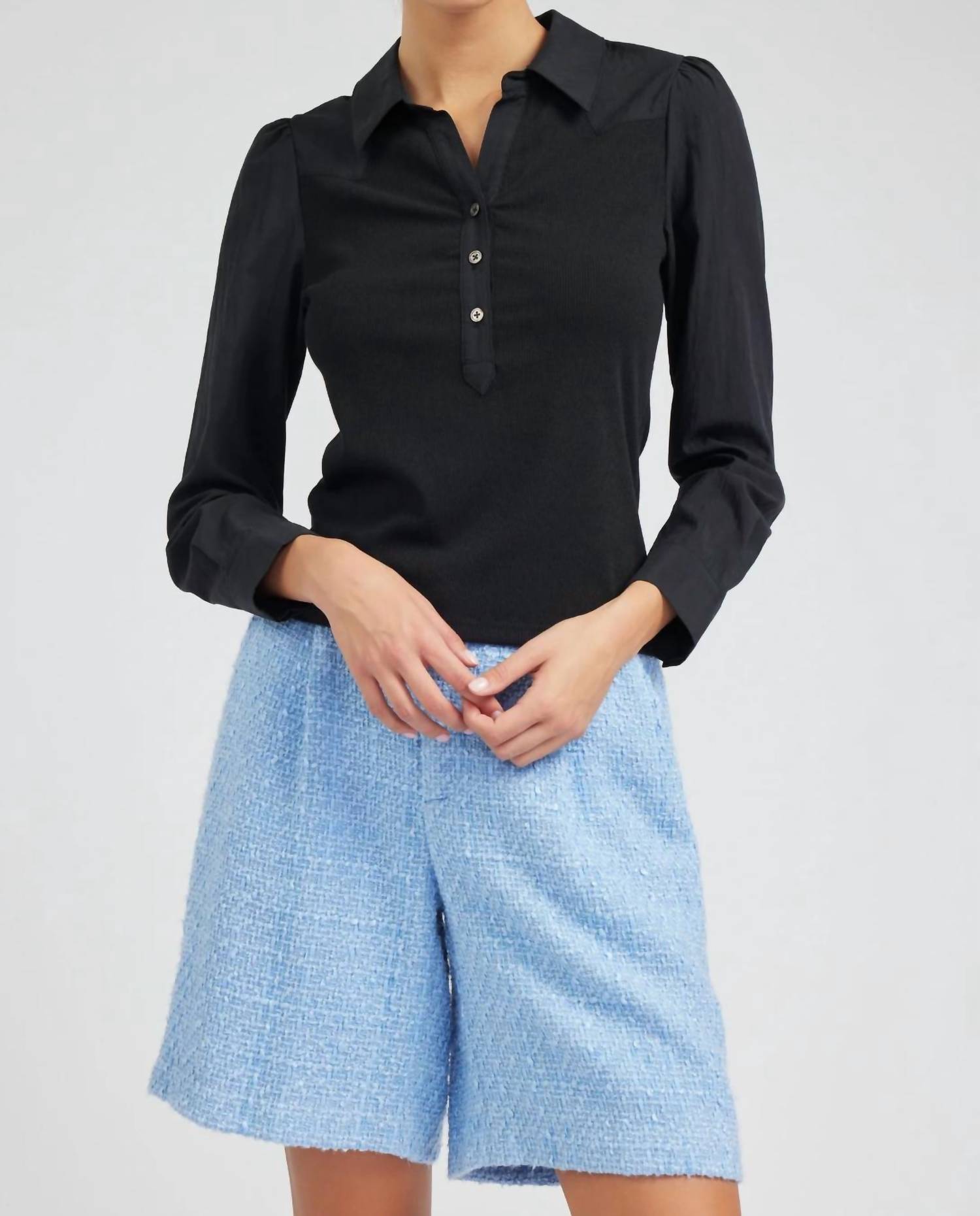 Current Air - Collared Knit Top