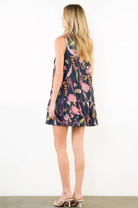 Thml - Sleeveless Striped Collared Floral Dress