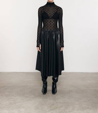 Enza Costa - LACE LONG SLEEVE TURTLENECK TOP