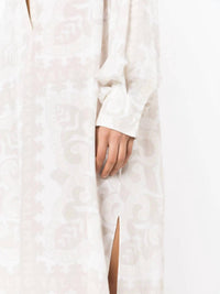 Valentino - Geometric Print Silk Cotton Dress