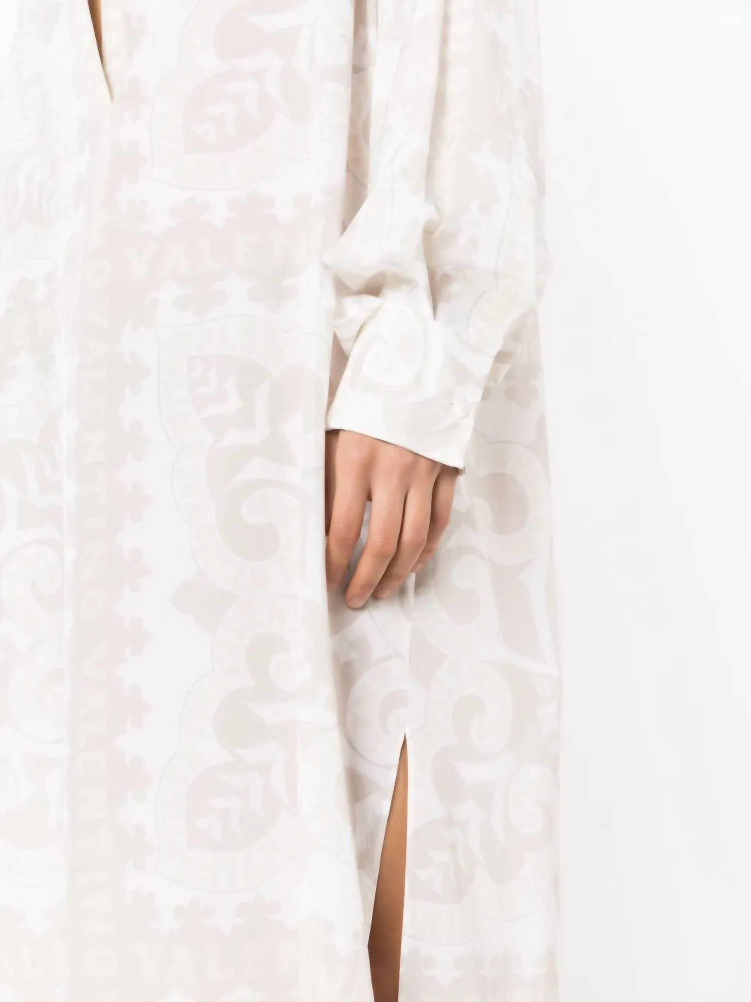Valentino - Geometric Print Silk Cotton Dress
