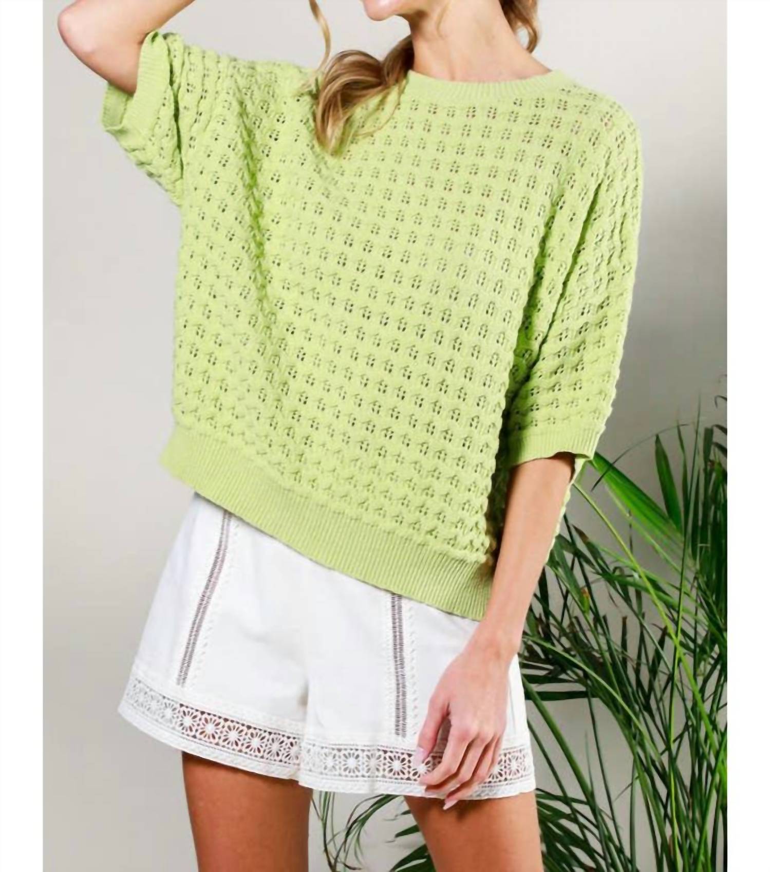 Vine & Love - Crochet Knit Sweater