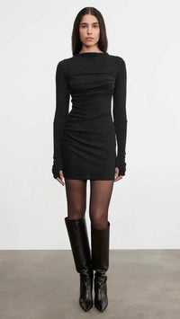Enza Costa - Cashmere Twist Dress With Thumbholes