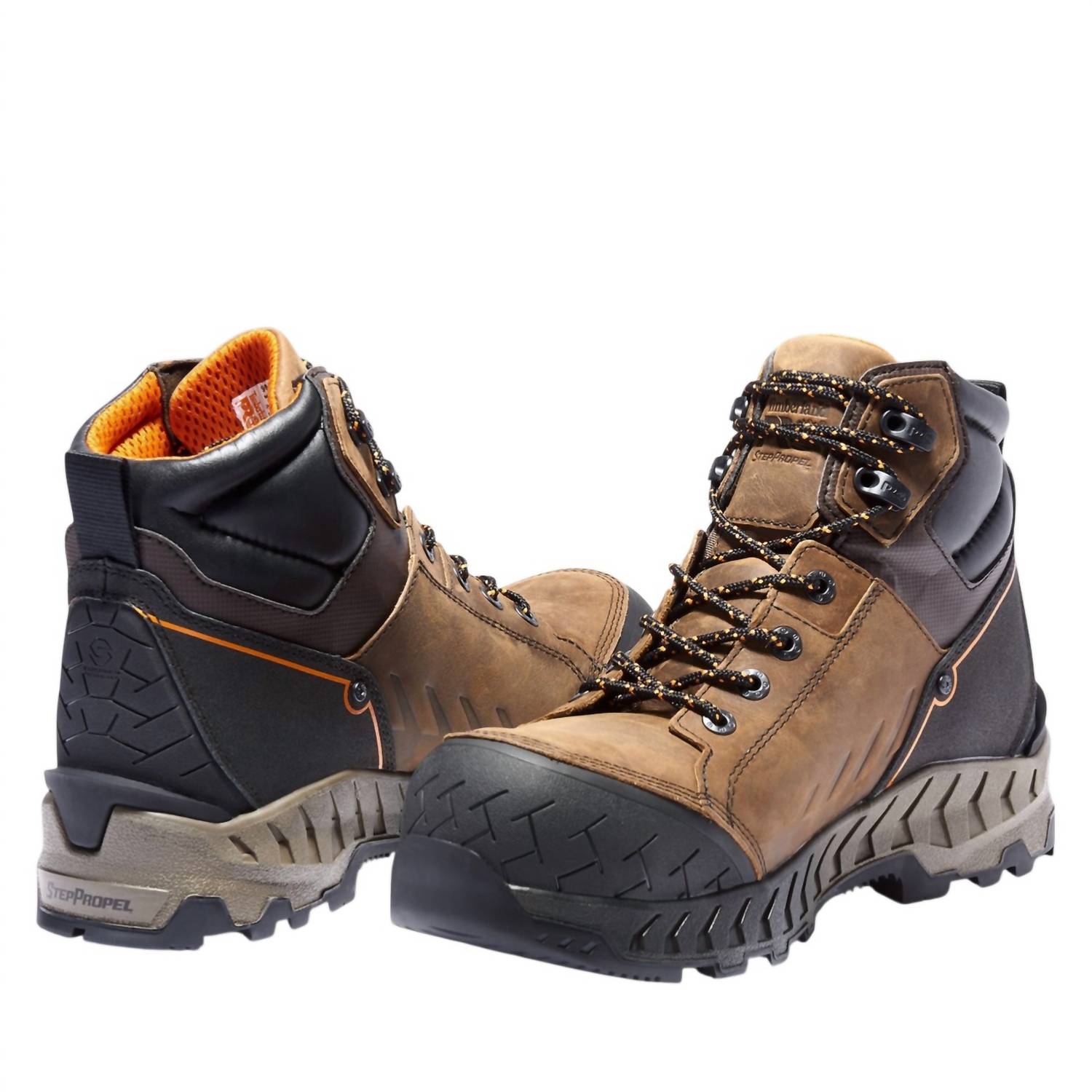 Timberland Men's Work Summit Composite Safety Toe Work Boots in brown - men's boots - view 4