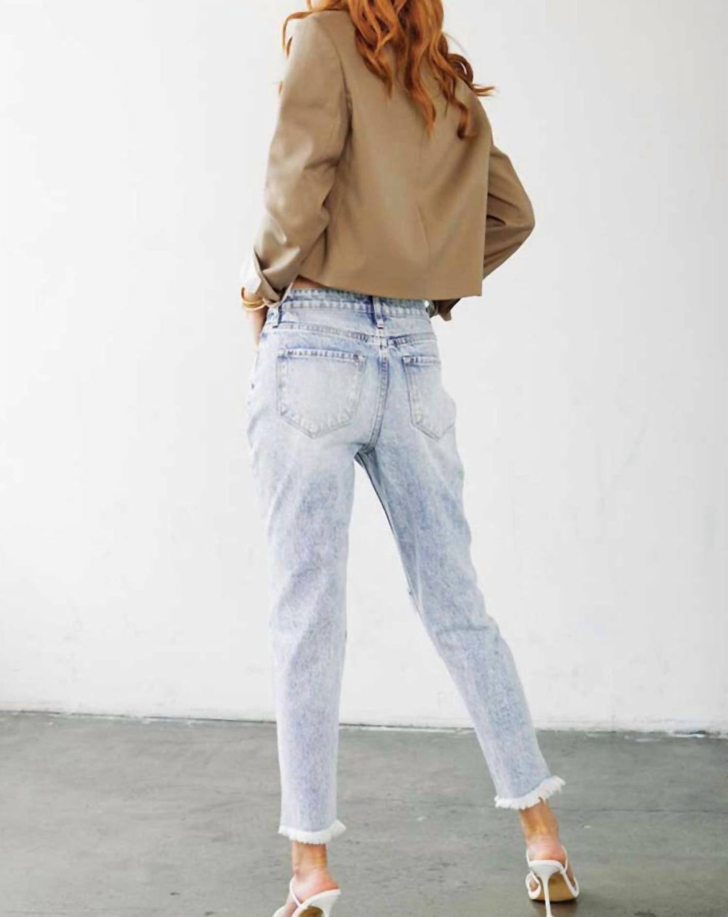 Kancan - Collie High Rise Distressed Mom Jeans