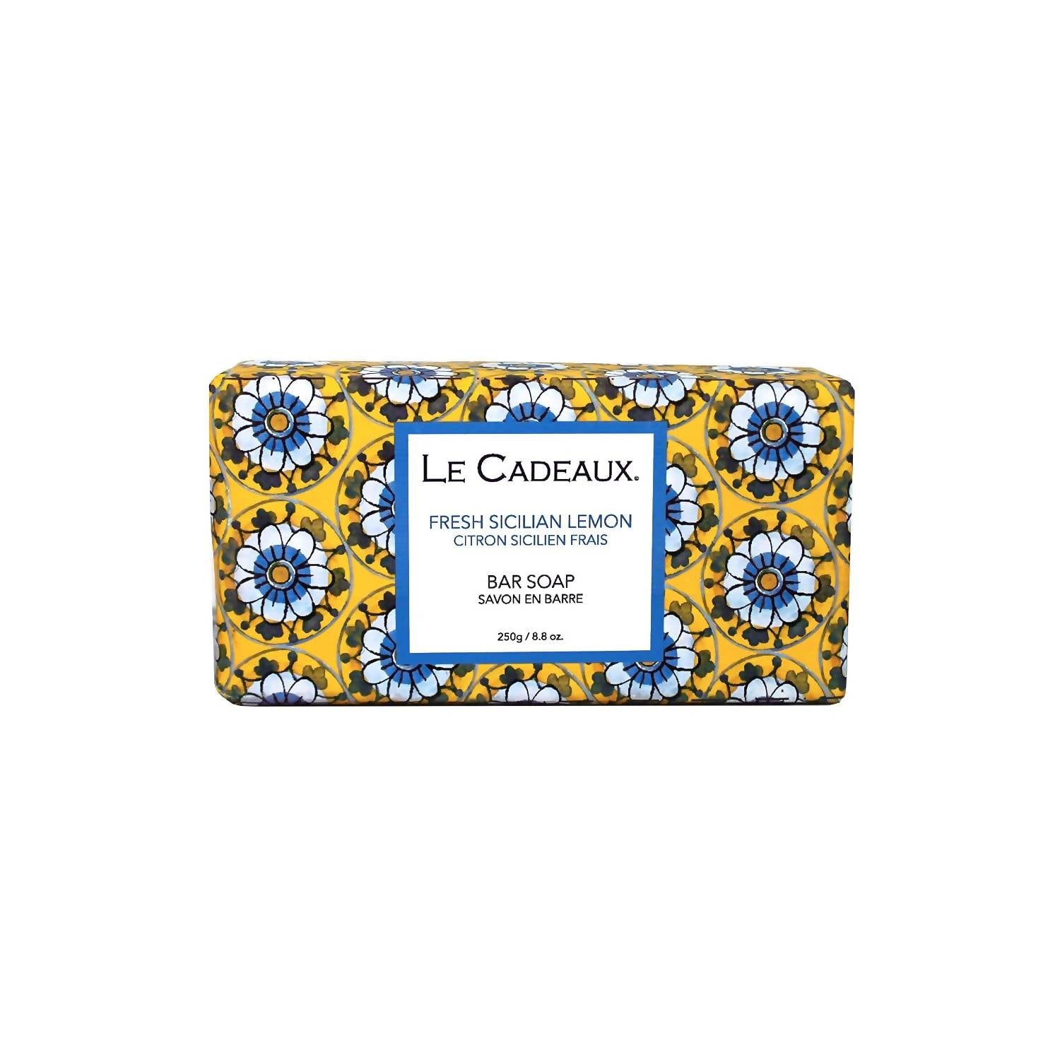 Le Cadeuax - Silcillian Lemon Soap & Dish Gift Set