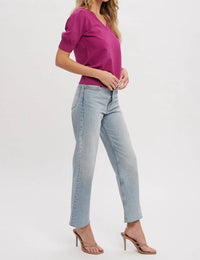 Bluivy - Puff Sleeve Sweater Top