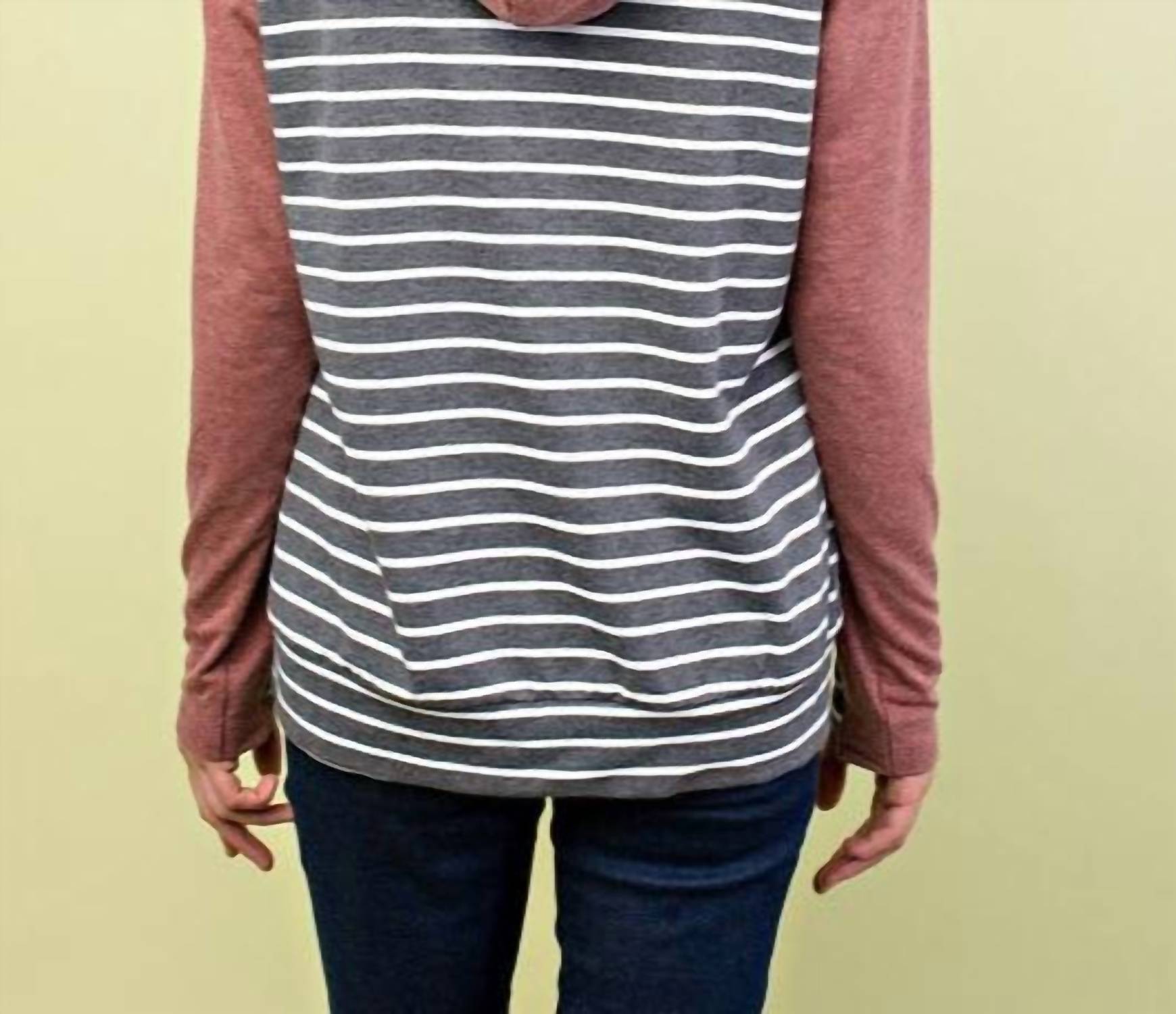 Mainstrip - Colorblock Double Hood Hoodie