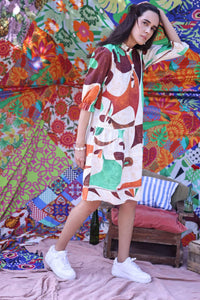 maude vivante Sasha Cotton Poplin Dress in organic - women's dress - alternate view