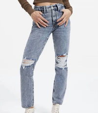 Good American - Good Classic Denim Distressed Jeans