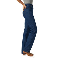 Wrangler Cowboy Cut Slim Fit Jeans in dark wash - women's jeans - detail view