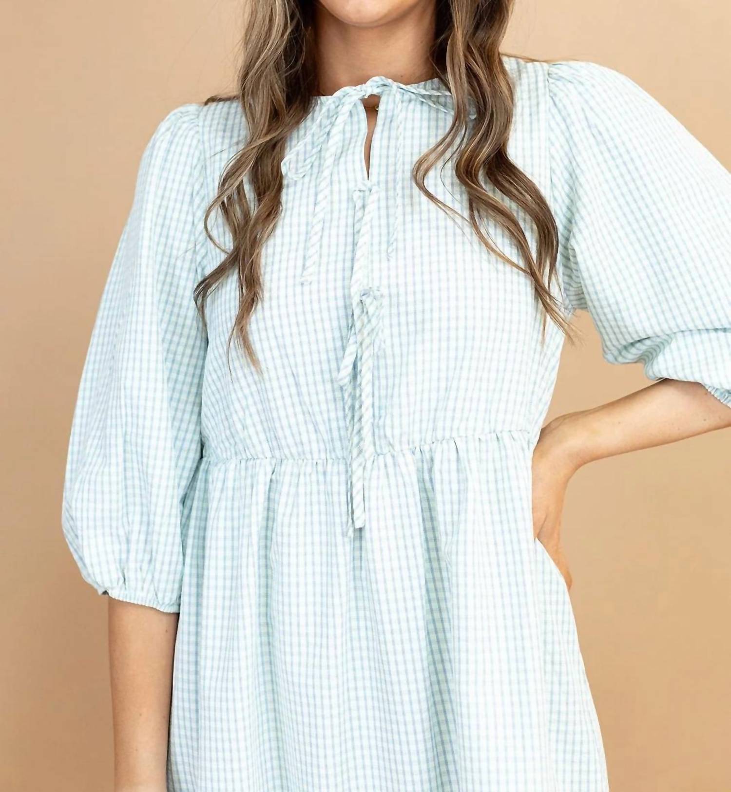 Polagram - Maisie Plaid Midi Dress
