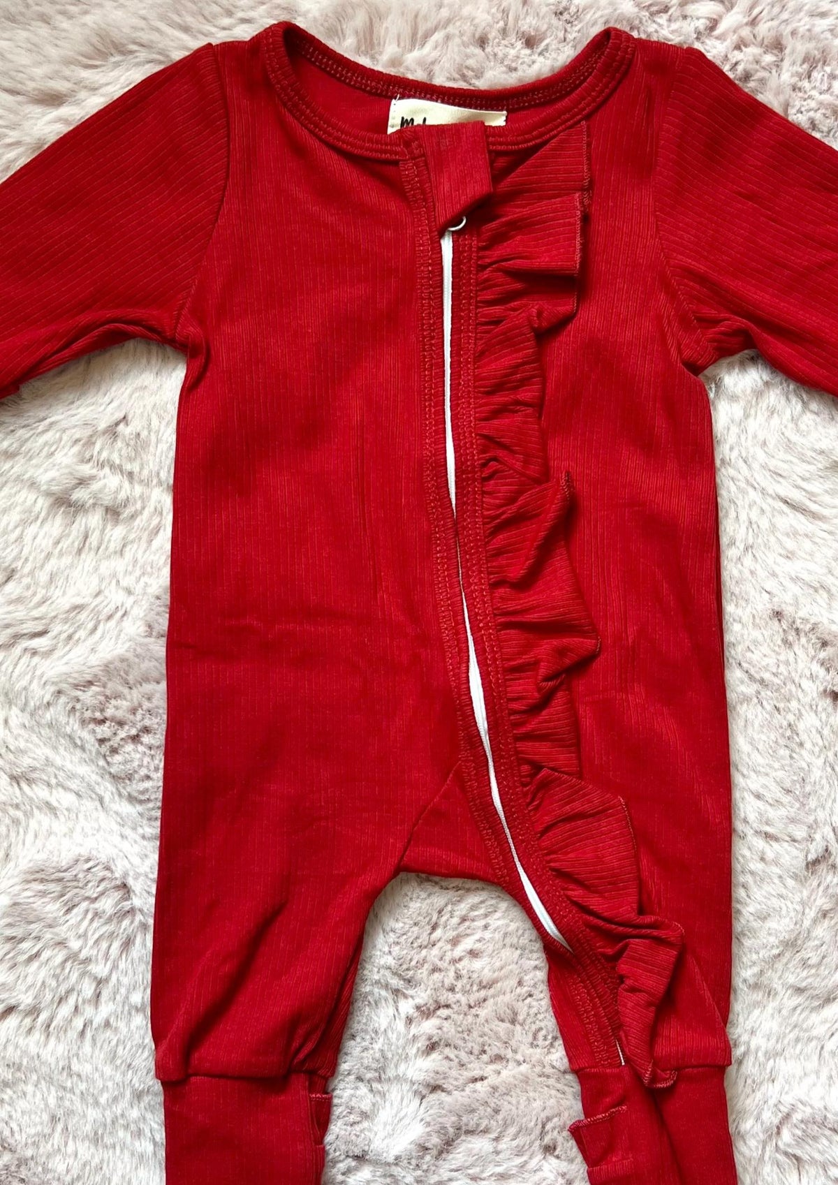 Melina & Me - Girl's Ribbed Zipped Romper