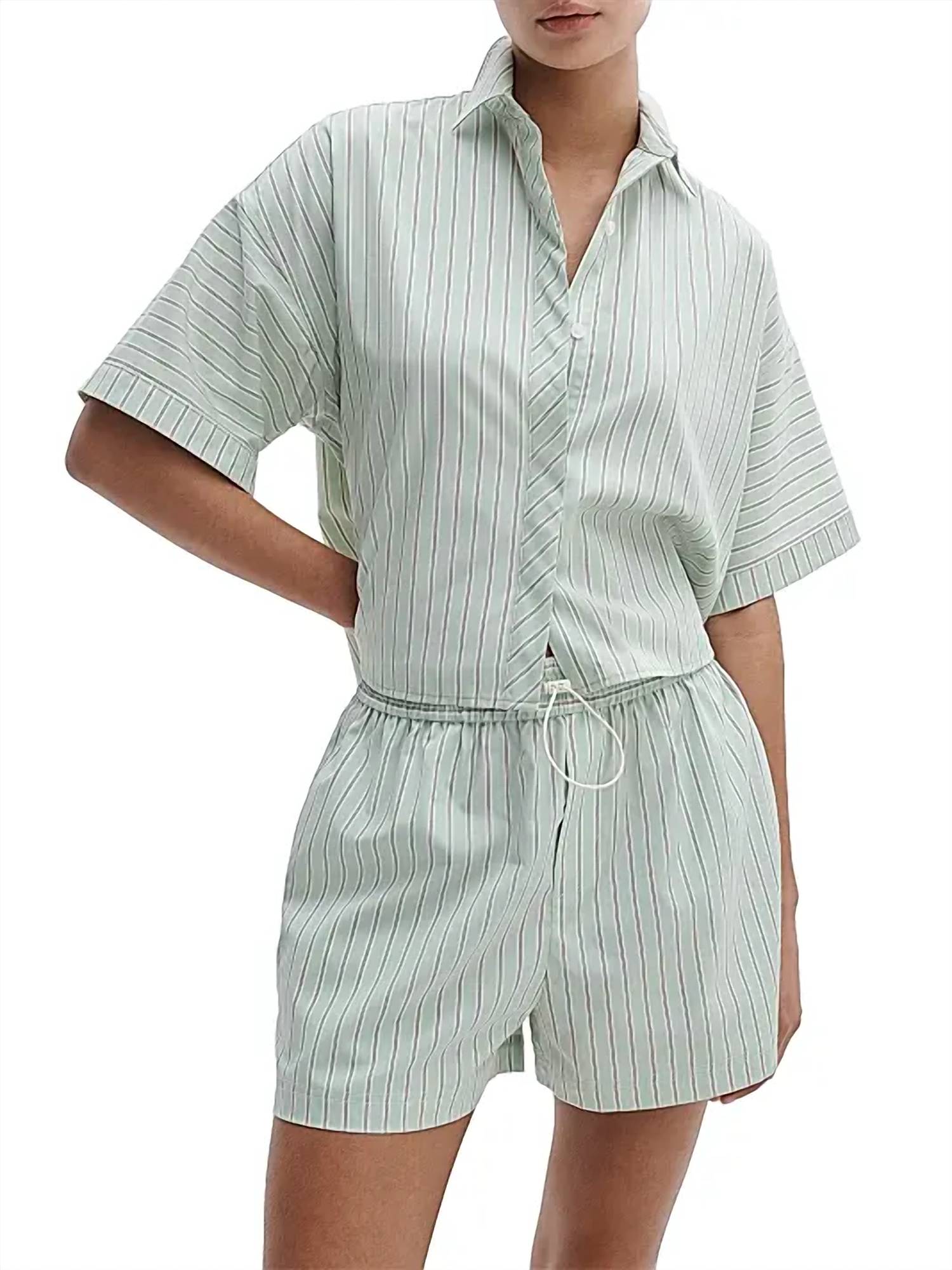 Rag & Bone - Marin Striped Short-sleeve Button-front Shirt