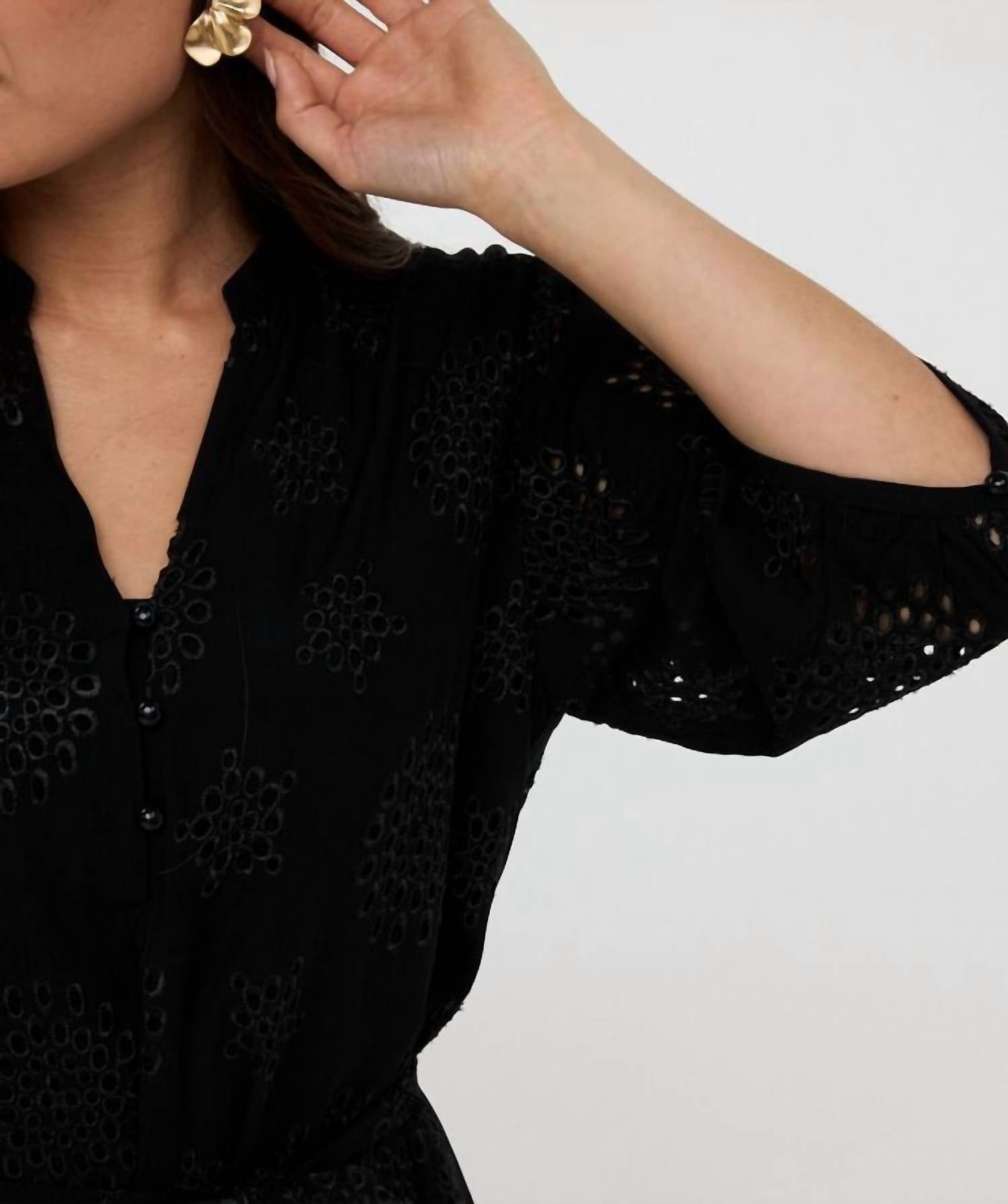 Esqualo - Allover Embroidery Dress