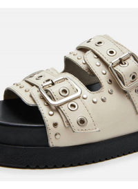 STEVE MADDEN Women's Malek Grommets Leather Sandals in bone - women's sandal - view 5