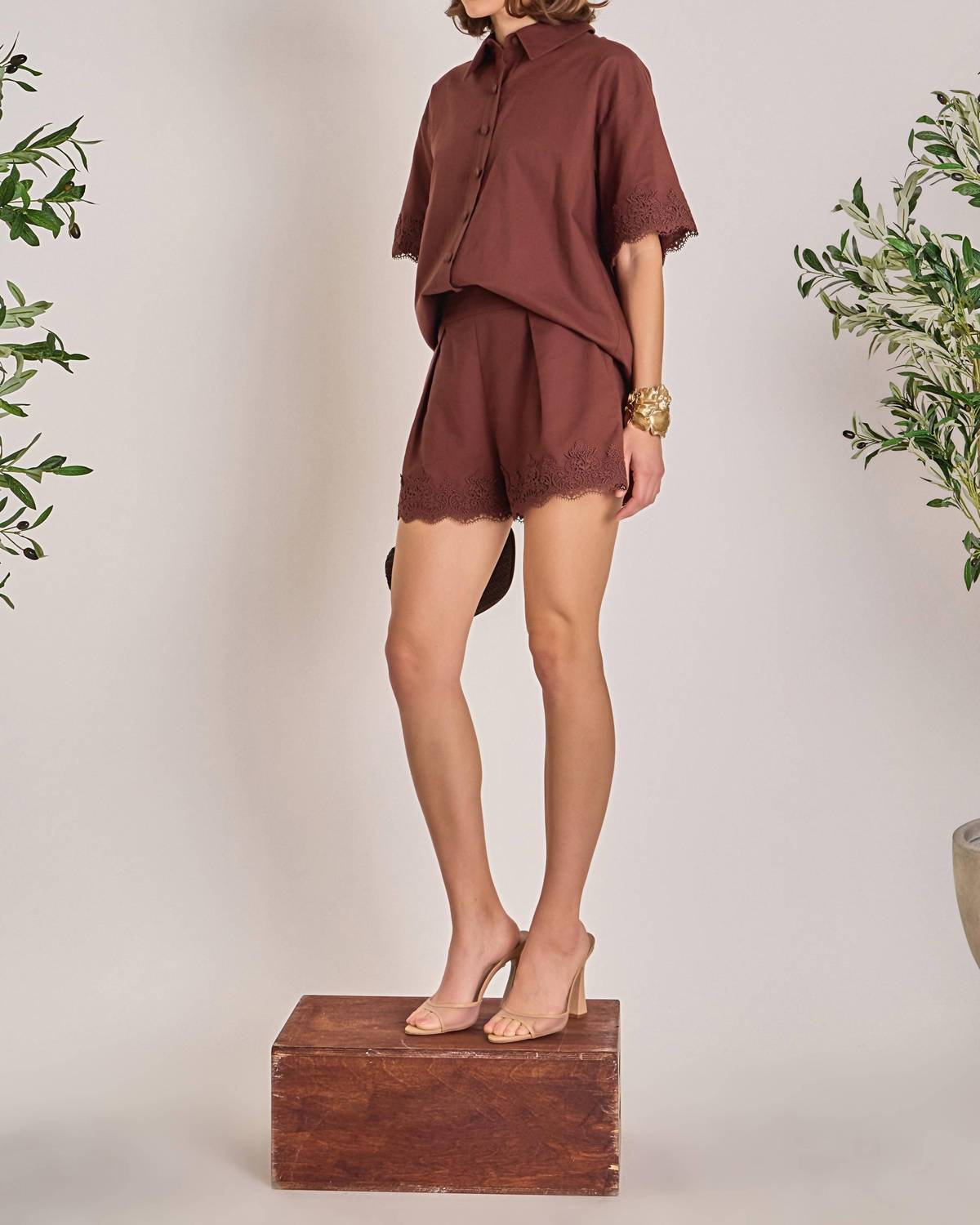 English Factory - The Midnight Lace Linen Shirt