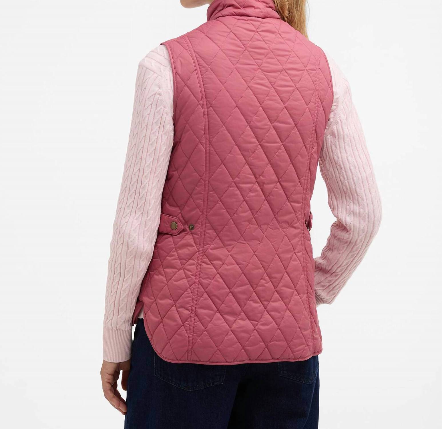 Barbour Women’s Otterburn Gilet in pink - women's jacket - alternate view