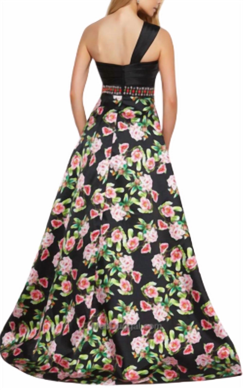 Mac Duggal - One Shoulder Floral Ballgown