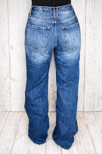KanCan The Whitley High Rise Jean in med wash - women's jeans - detail view