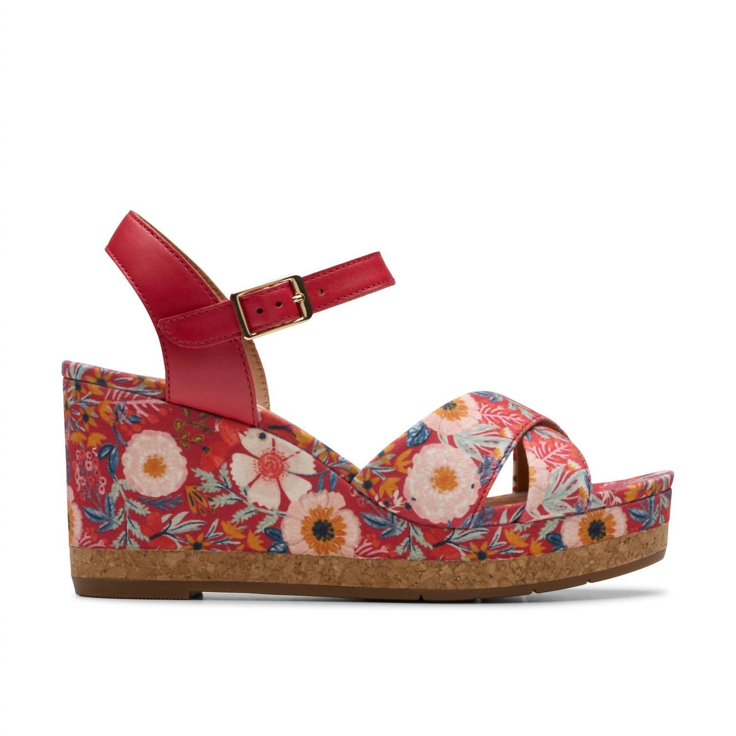 Clarks - Women's Chicly Floral Wedge Sandal