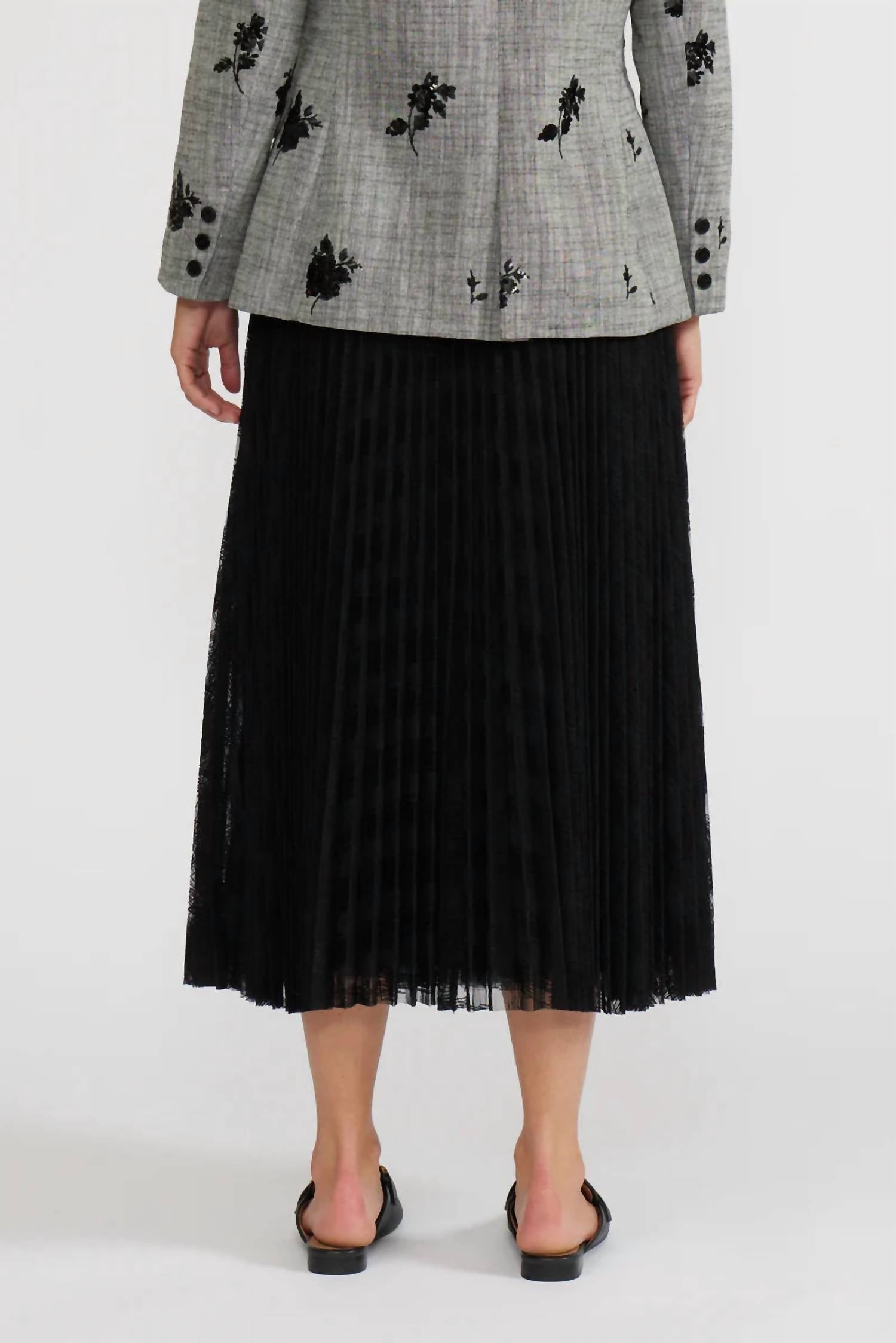 Lucy Paris - Madison Textured Pleated Skirt
