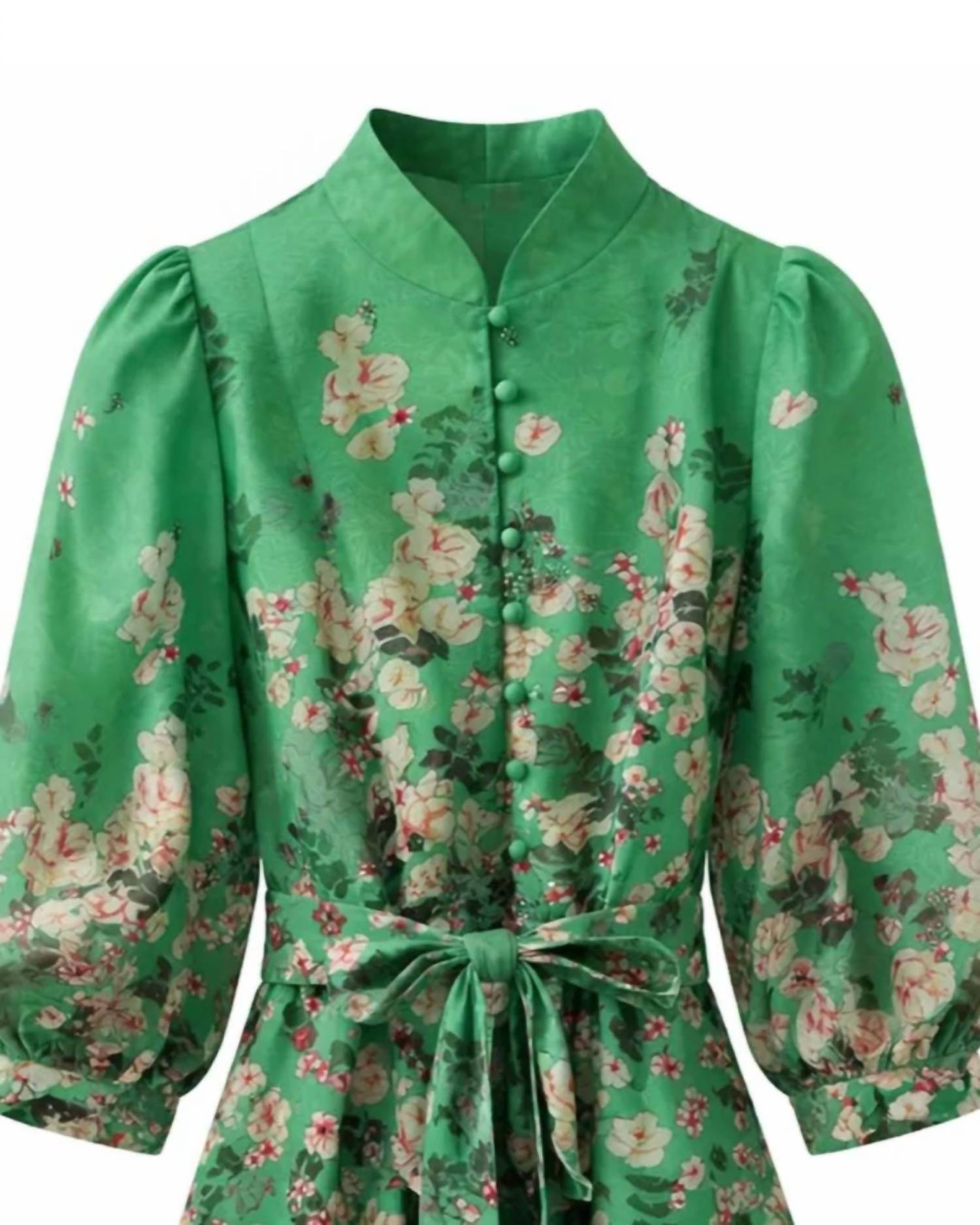 Jade - WOMEN'S STAND COLLAR A-LINE DRESS