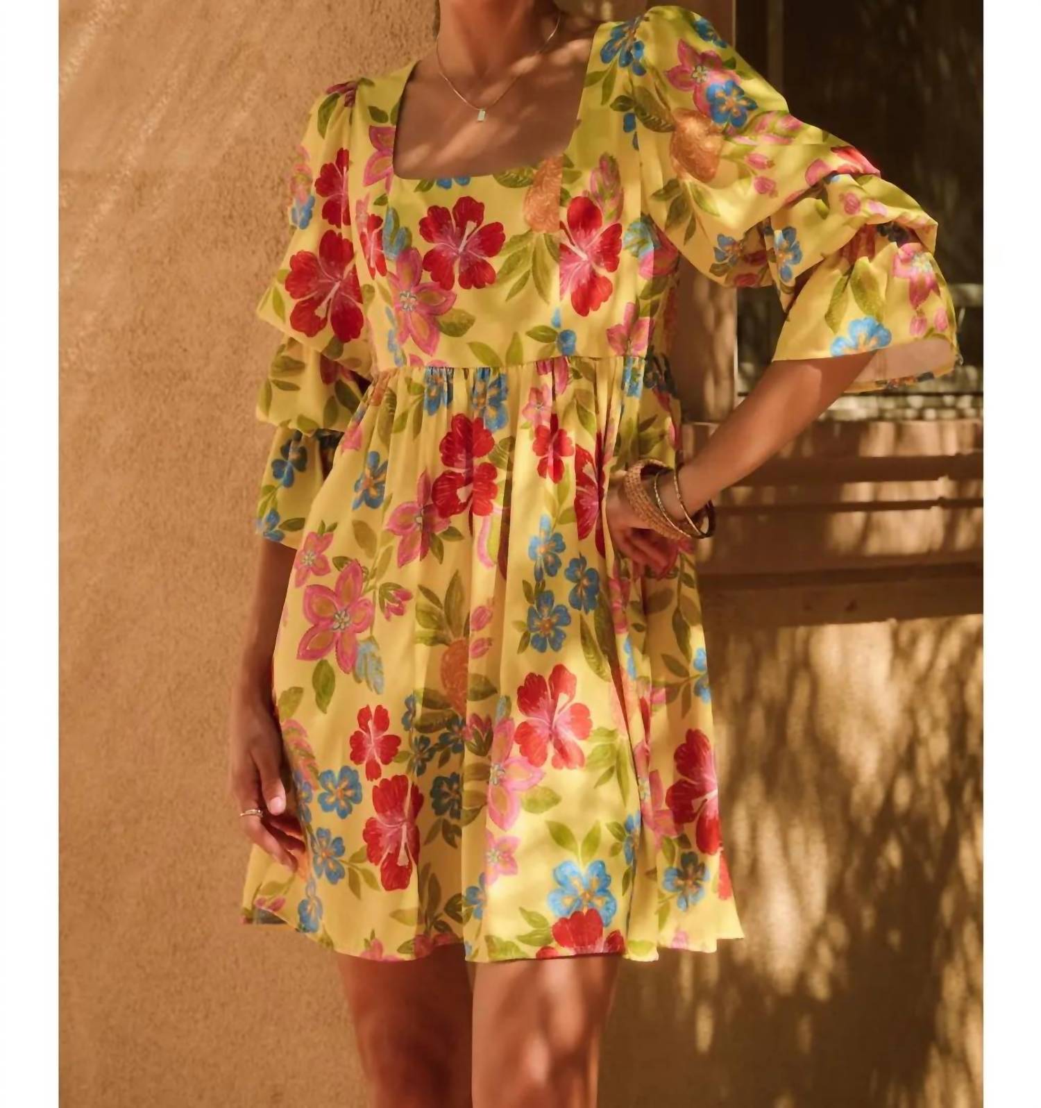 Fashionworks - Puffed Sleeve Mini Dress