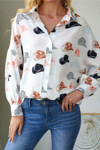 Shiying Fashion - Hats Puff Sleeve Button Up Shirt