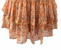 RESET by Jane Mila Mini Skort in tangerine - women's shorts - alternate view