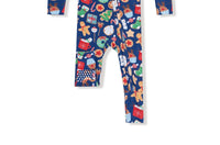 Angel Dear - Boy's Christmas Treats Bamboo 2 Way Zipper Footie