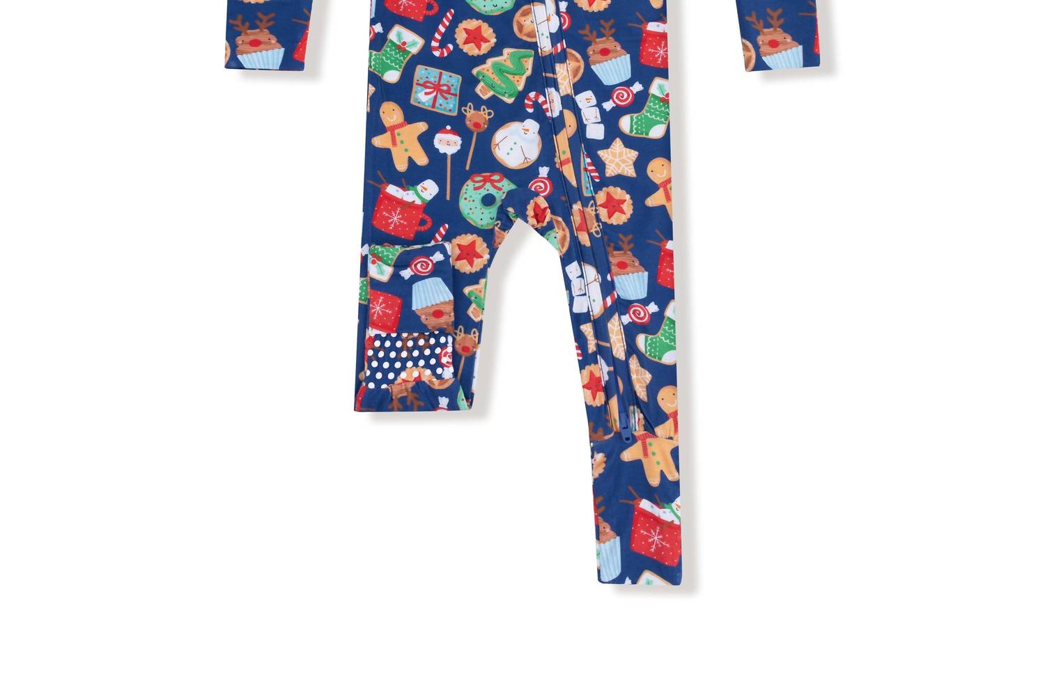 Angel Dear - Boy's Christmas Treats Bamboo 2 Way Zipper Footie