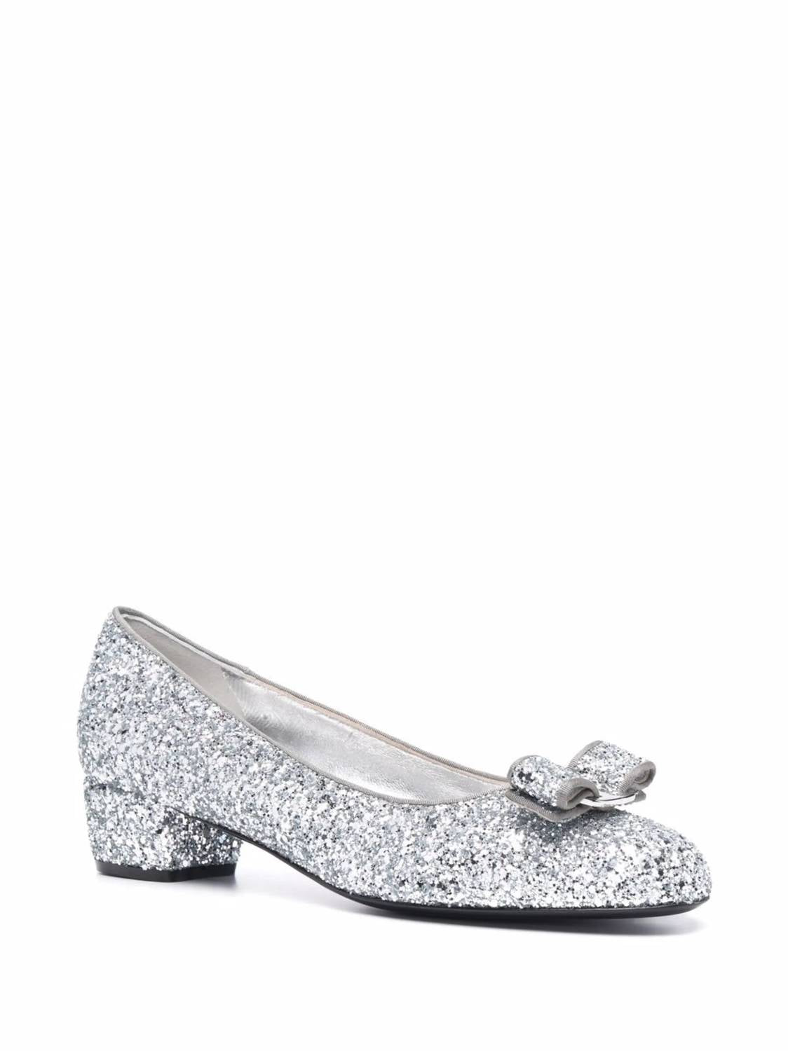 Salvatore Ferragamo Women's Glitter Details Pumps Sandal in silver - women's sandal - view 41